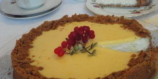 Лимонный творожник с кремом