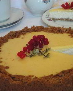 Лимонный творожник с кремом