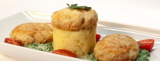 мясные сырники с зеленой сметаной. Шаг 5