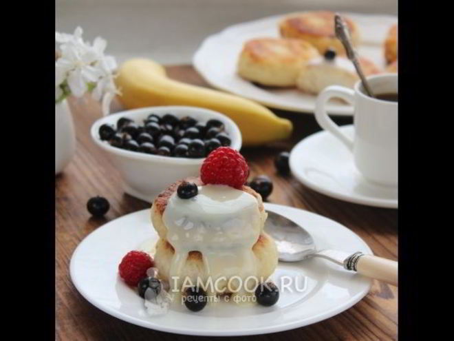 Рецепт сырников с бананом без яиц