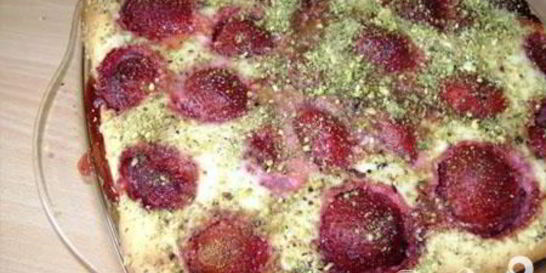 Творожник с клубникой