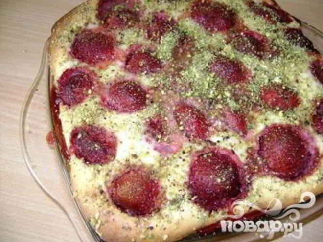 Рецепт творожника с клубникой