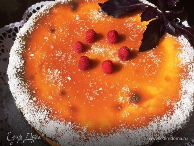 Рецепт творожника с ягодной прослойкой и соленой карамелью