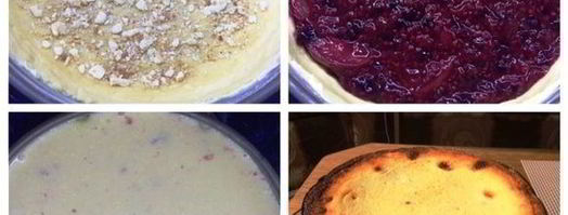 творожник с ягодной прослойкой и соленой карамелью. Шаг 4