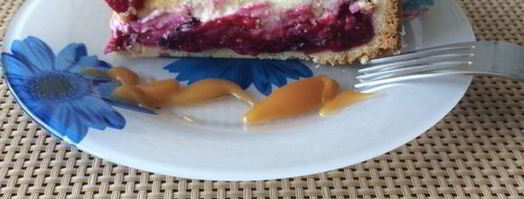 творожник с ягодной прослойкой и соленой карамелью. Шаг 8