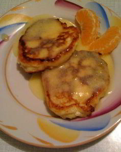 Ванильно-апельсиновые сырники с апельсиновым кердом