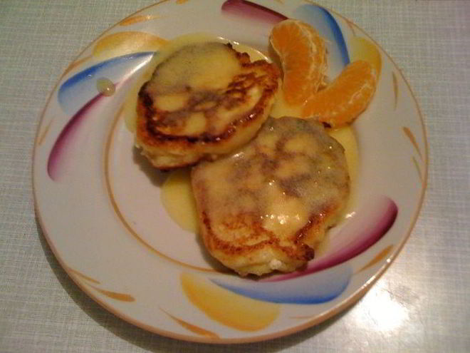 Рецепт ванильно-апельсиновых сырники с апельсиновым кердом