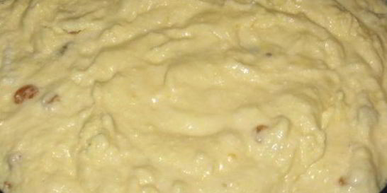 Бисквитное тесто с творогом