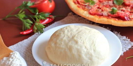 Дрожжевое тесто на кефире для пиццы