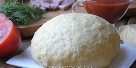 Мягкое тесто для пиццы без дрожжей
