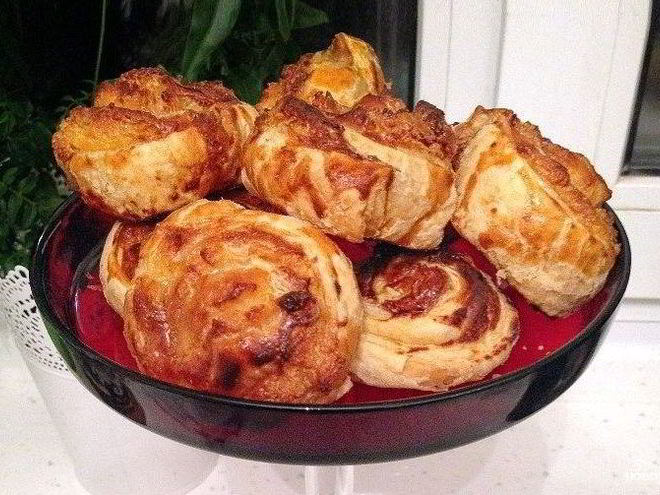 Рецепт слоеного теста с творогом