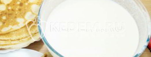 тесто для блинов на молоке. Шаг 5