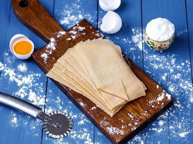 Рецепт теста для листов лазаньи