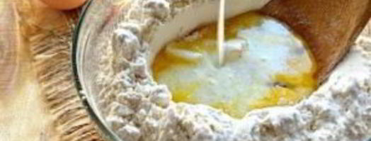 тесто на молоке без дрожжей. Шаг 4