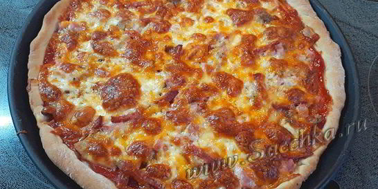 Тонкое тесто для пиццы