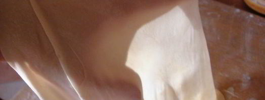 вытяжное тесто улитка с начинкой. Шаг 3