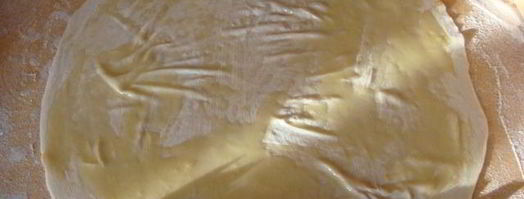 вытяжное тесто улитка с начинкой. Шаг 4