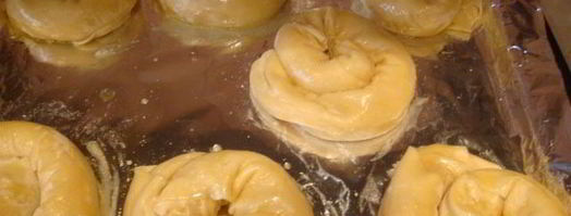 вытяжное тесто улитка с начинкой. Шаг 5