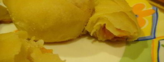 вытяжное тесто улитка с начинкой. Шаг 7