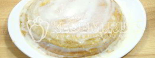 блинный торт со сгущенкой. Шаг 8