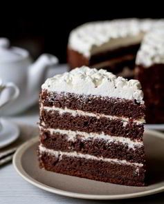 Черемуховый торт со сметанным кремом