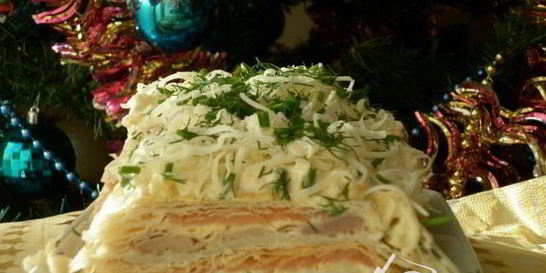 Чудесный закусочный наполеон