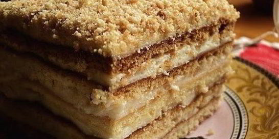 Домашний медовый торт со сметанным кремом