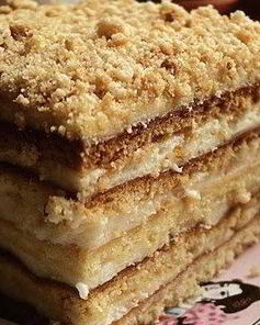 Домашний медовый торт со сметанным кремом