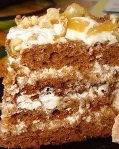 Домашний торт Трухлявый пень на кефире