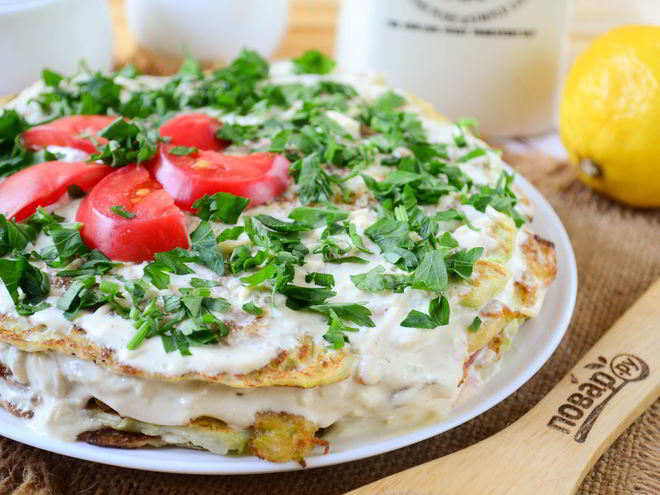 Рецепт кабачкового торта с помидорами