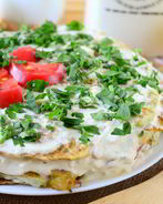 Кабачковый торт с помидорами