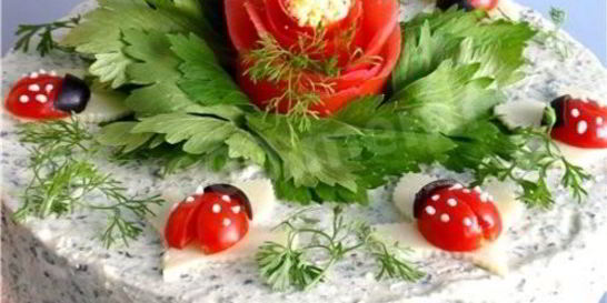 Хлебный торт на день рождения