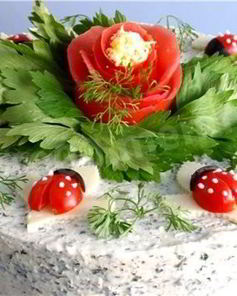 Хлебный торт на день рождения