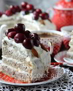 Маковый торт с творожным кремом