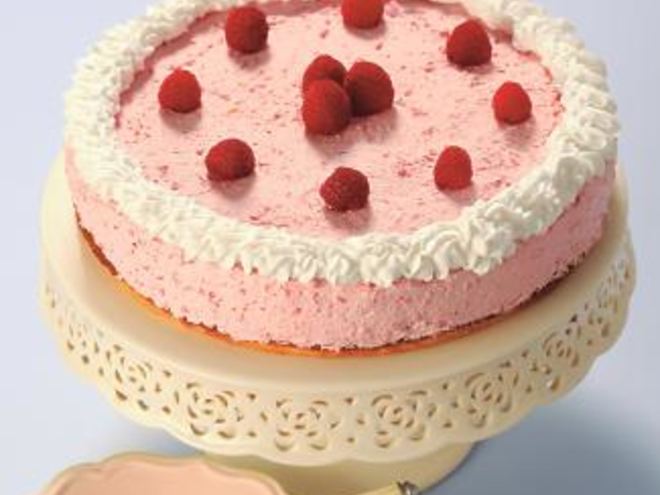 Рецепт малинового творожного торта