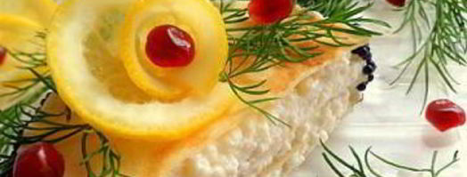 мини-тортики из лимонныx блинов, зернистого творога и черной икры. Шаг 4