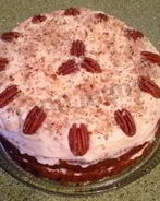 Морковный торт с маскарпоне и орехами