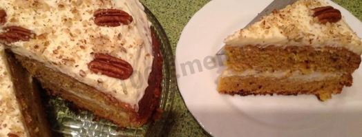 морковный торт с маскарпоне и орехами. Шаг 3