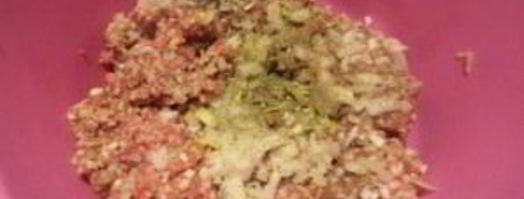 мясной торт с рисом голубчик. Шаг 5