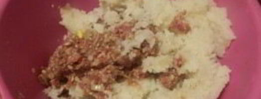 мясной торт с рисом голубчик. Шаг 7