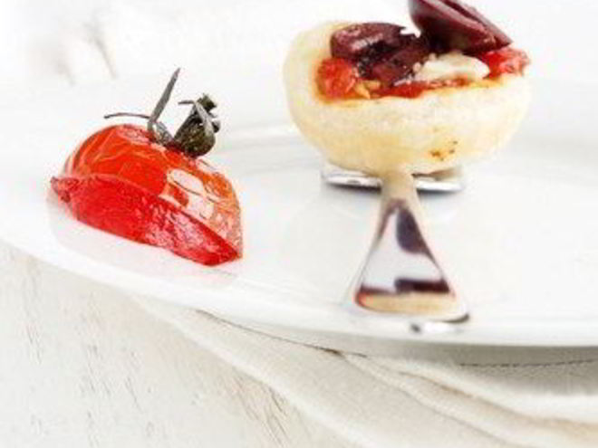 Рецепт порционных тортов из томатов