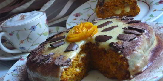 Постный торт Апельсиново-морковный