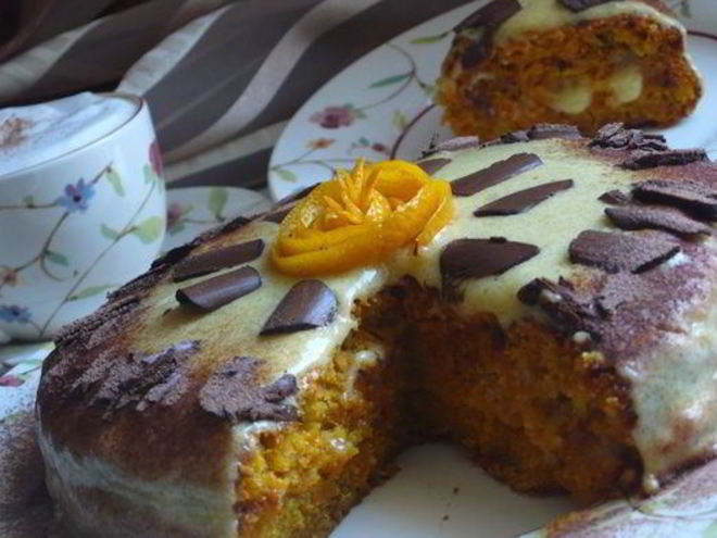 Рецепт постного торта апельсиново-морковный