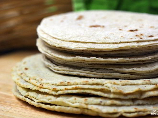 Рецепт пшеничных тортилий