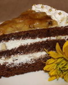 Шоколадно-банановый торт