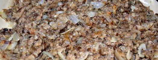 слоеный картофельный торт с солеными грибами. Шаг 3