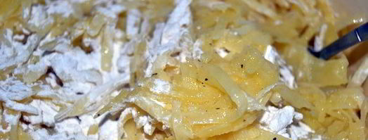 слоеный картофельный торт с солеными грибами. Шаг 6