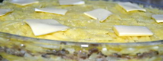 слоеный картофельный торт с солеными грибами. Шаг 8