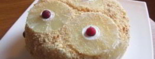 торт без выпечки с ананасами. Шаг 6