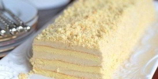Торт бисквитный Славянка с халвой